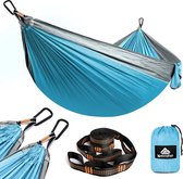 reis- en campinghangmat, ultralicht, draagvermogen 300 kg, ademend, sneldrogend parachute-nylon, voor binnen en buiten, tuin