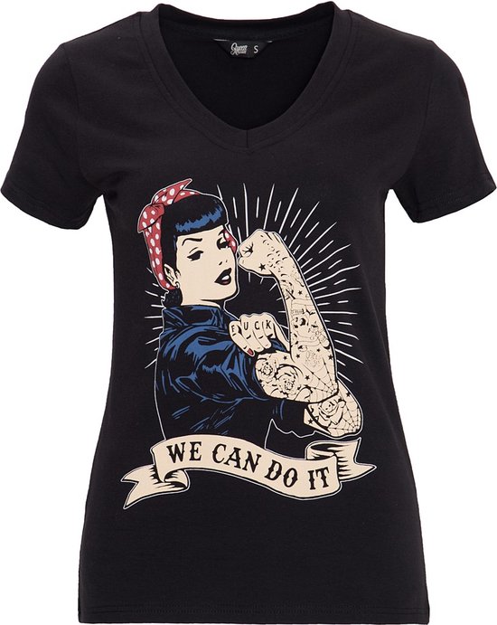 I Can Serve You" Camiseta Negro De Queen Kerosin - EMP