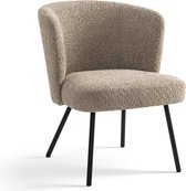 Furnihaus Fauteuil Cindy Boucle Tissu Taupe