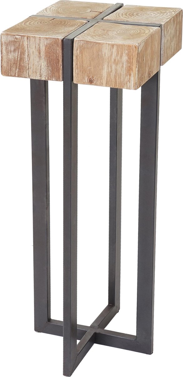 Bloementafel MCW-A15, bloemenstandaard bloemenzuil, dennenhout rustiek massief MVG-gecertificeerd 100x32x32cm