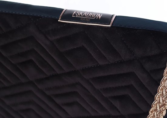 Eskadron Tapis de Selle Eskadron Heritage Velvet Emblème Bleu Foncé