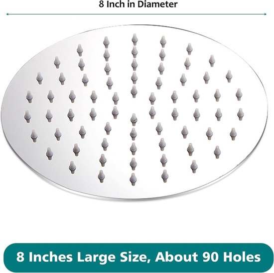 Inbouw regendouche met wandarm 30cm douchekop volledig Rvs tweeknops bediening - Voordelig Design Sanitair