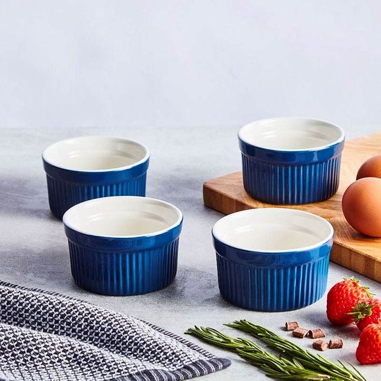 Lot De 4 Ramequins Ibili 9 Cm En Céramique - Idéal Four, Micro-ondes Et Table