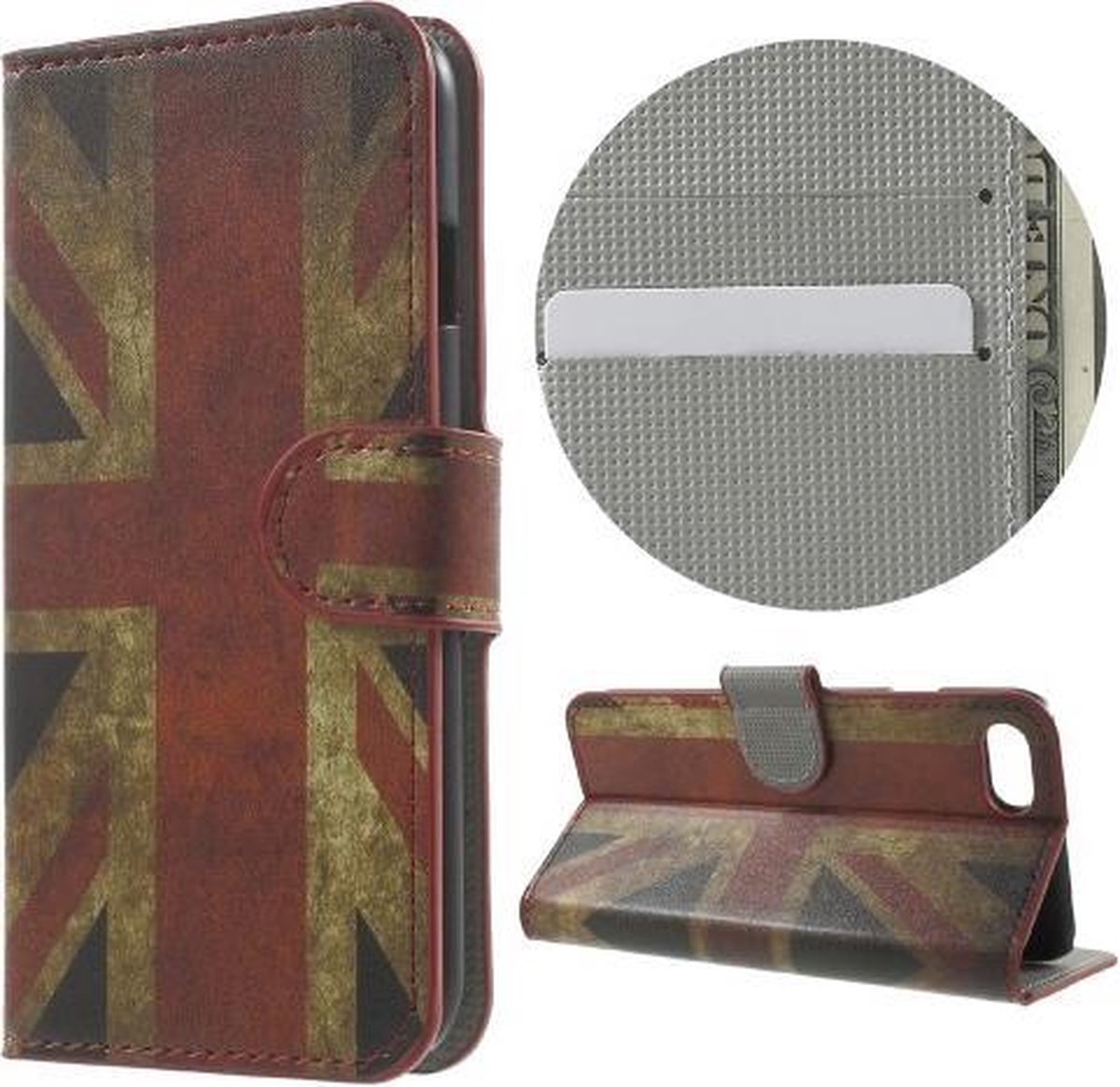 UK vlag book case wallet hoesje Iphone 7 / 8