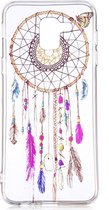 Shop4 - Samsung Galaxy J6 (2018) Hoesje - Zachte Back Case Dromenvanger Kleurrijke Transparant