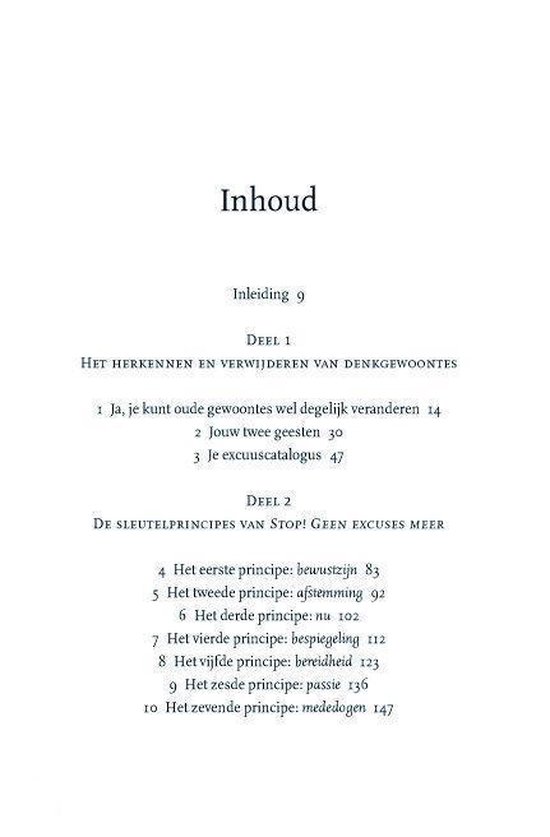 Stop! Geen excuses meer