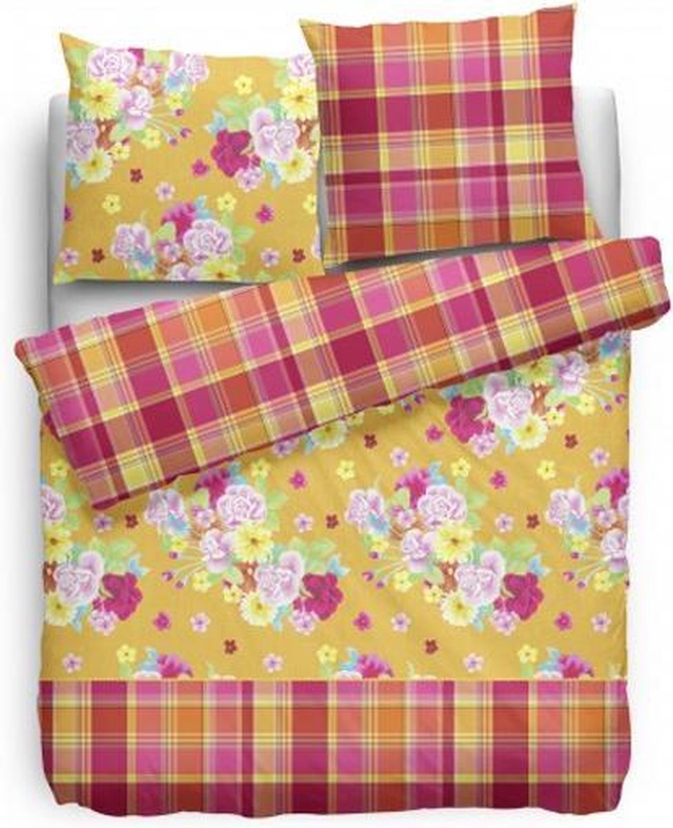 Covers & Co Nancy Dekbedovertrek - Litsjumeaux - 240x200/220 cm - Oranje