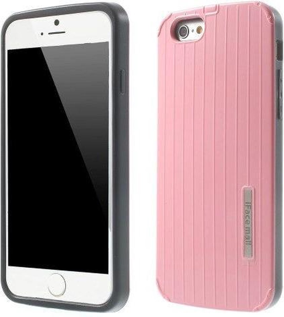 PC/TPU Hardcase Lijnen iPhone 6(s) - Roze