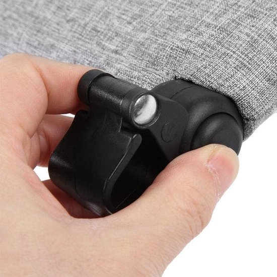 Repose-pieds poussette 21 cm - repose-pieds universel en tissu Oxford - poussette YOYA VOVO - repose-pieds allongé - accessoires - noir.