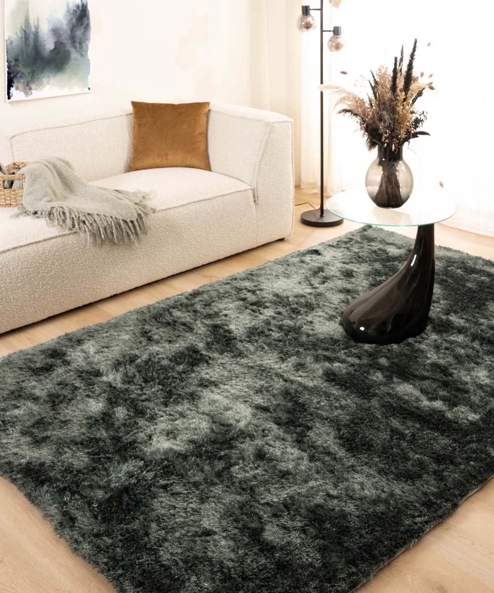 Tapeso Shaggy vloerkleed - Spark blauw 200x300