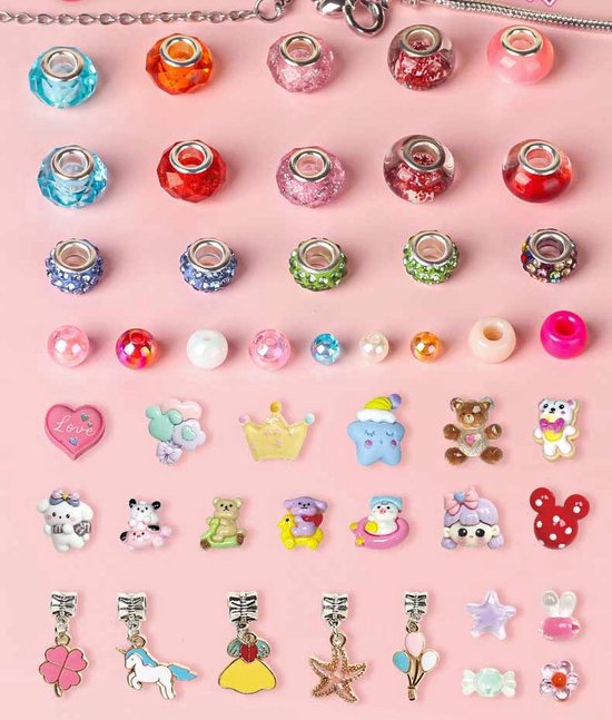 Kit de fabrication de bijoux - 1 500 pièces - Kit de perles - Bracelets pour filles - Créez vos propres Bijoux pour enfants - Kit de bracelets à breloques - Bijoux, loisirs créatifs et jouets pour enfants (5-12 ans)