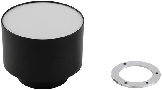 Lindby - Plafonnier LED - 1 lumière - Aluminium - H: 8,8 cm - noir - Source lumineuse incluse