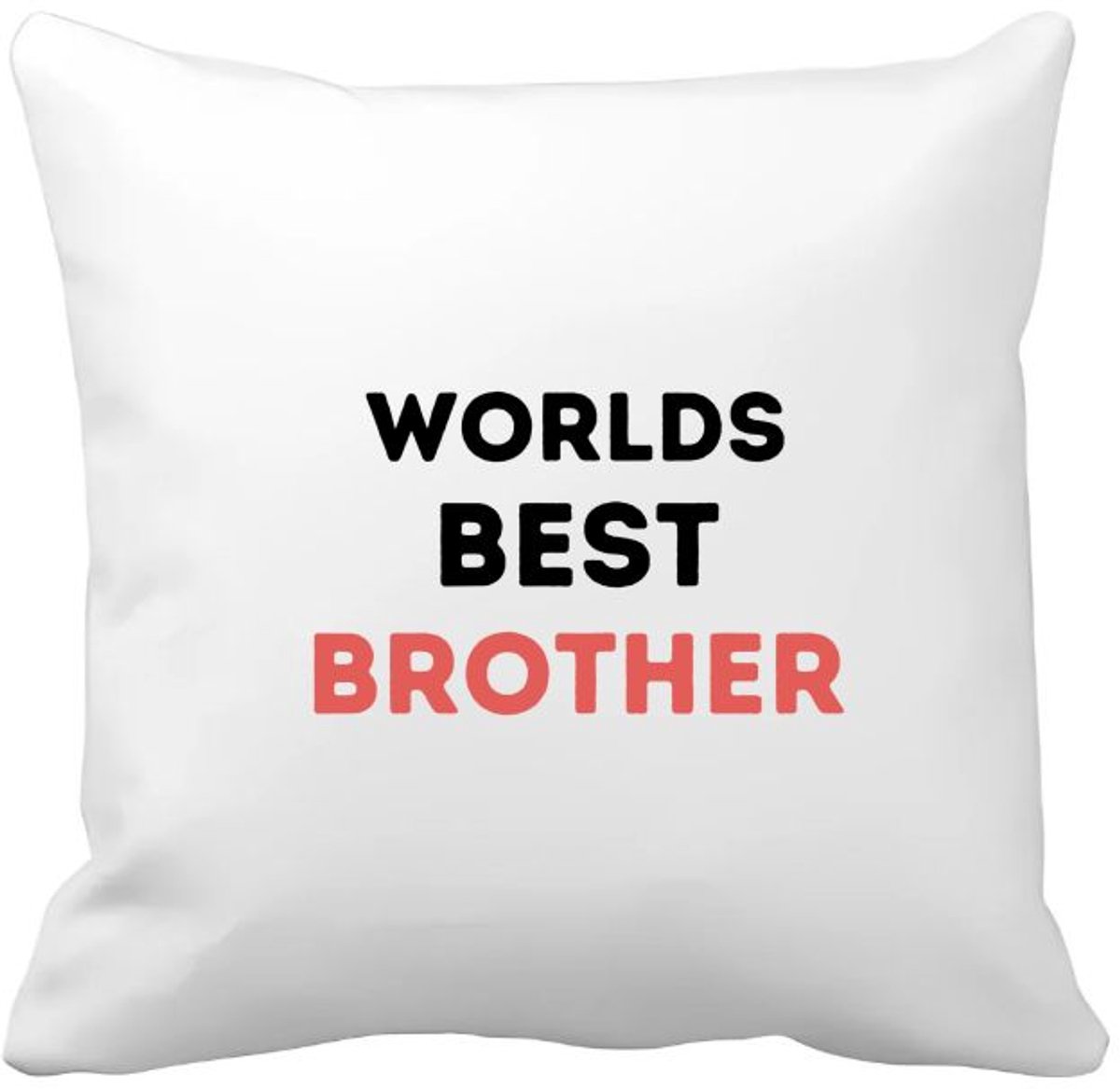Akyol worlds best brother Kussen hoes - Broer - de beste broer - verjaardagscadeau - verjaardag - cadeau - cadeautje voor broer - broer artikelen - kado - geschenk - gift - 40 bij 40 cm Multicolor