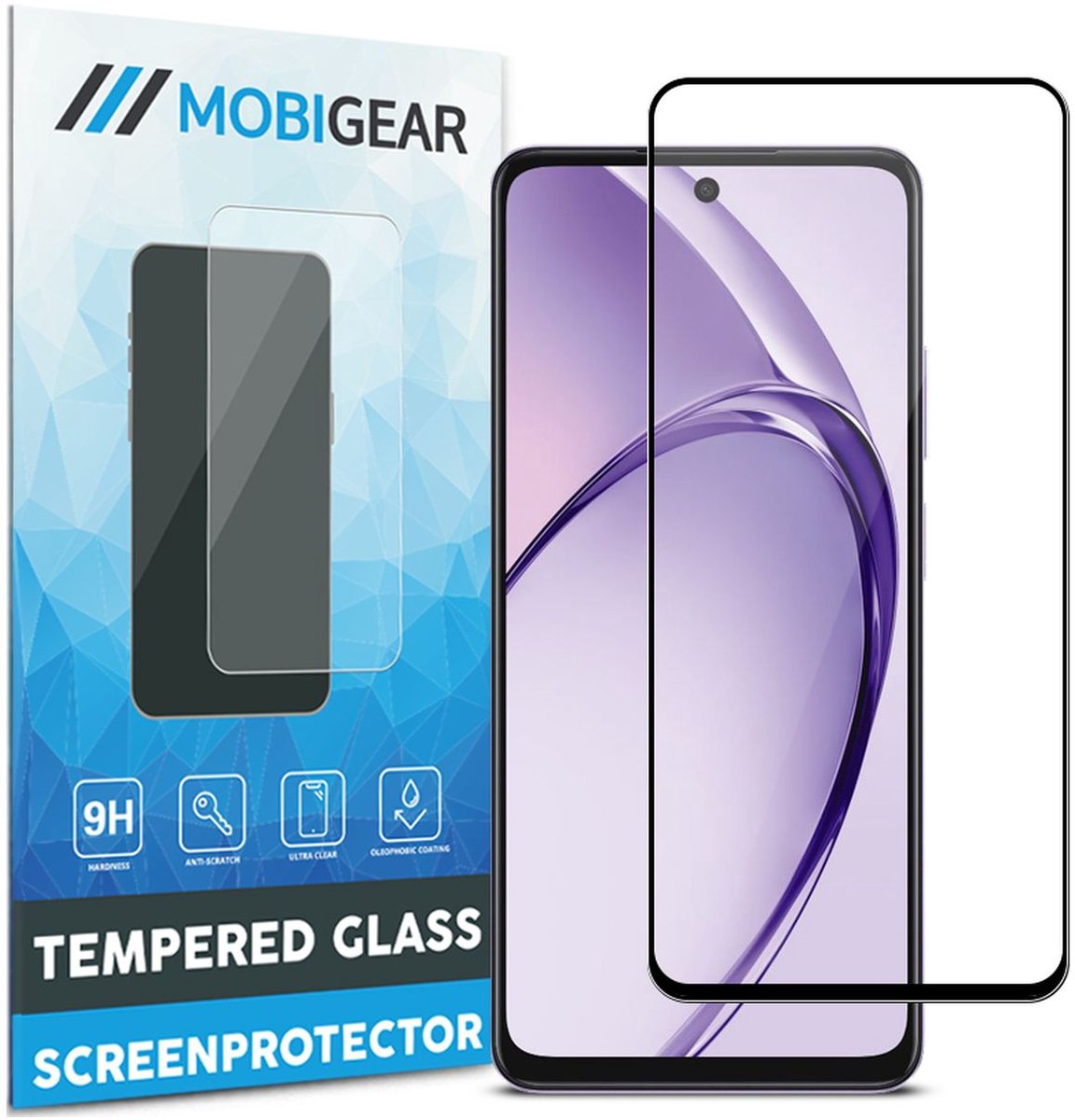 Mobigear Screenprotector geschikt voor OPPO A40 Glazen | Mobigear Premium Screenprotector - Case Friendly
