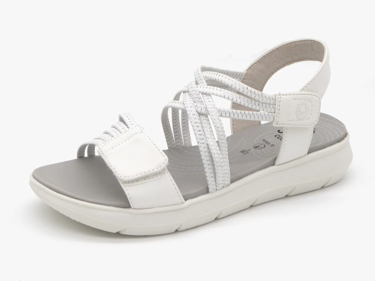Jana Dames Sandaal - 28766-191 Wit - Wijdte H - Maat 38