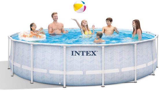 Intex - 26746NP - Kit piscine chevron rond ø 4,88x 1,22m