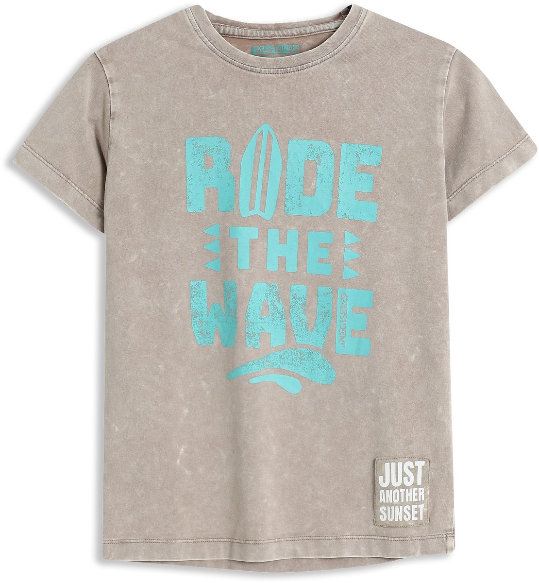 4PRESIDENT T-shirt jongens - Sand - Maat 140