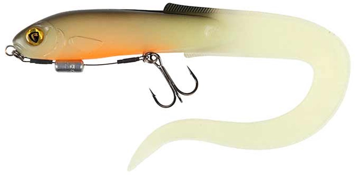Fox Rage Slick Eel Loaded 21cm/8.2"" Size 2 - UV Hot Olive