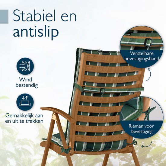 Beautissu Set de 2 Premium Coussin Dossier Bas Exterieur Jardin 100x50