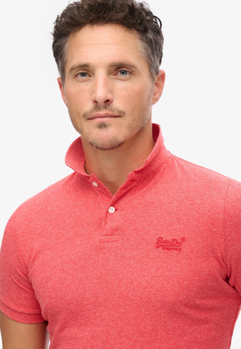 Superdry Classic Pique Korte Mouw Poloshirt M Man Rood