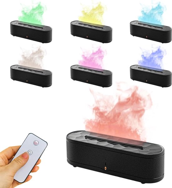 Aromadiffuser met vlammeneffect, 180 ml luchtbevochtiger, diffuser voor
