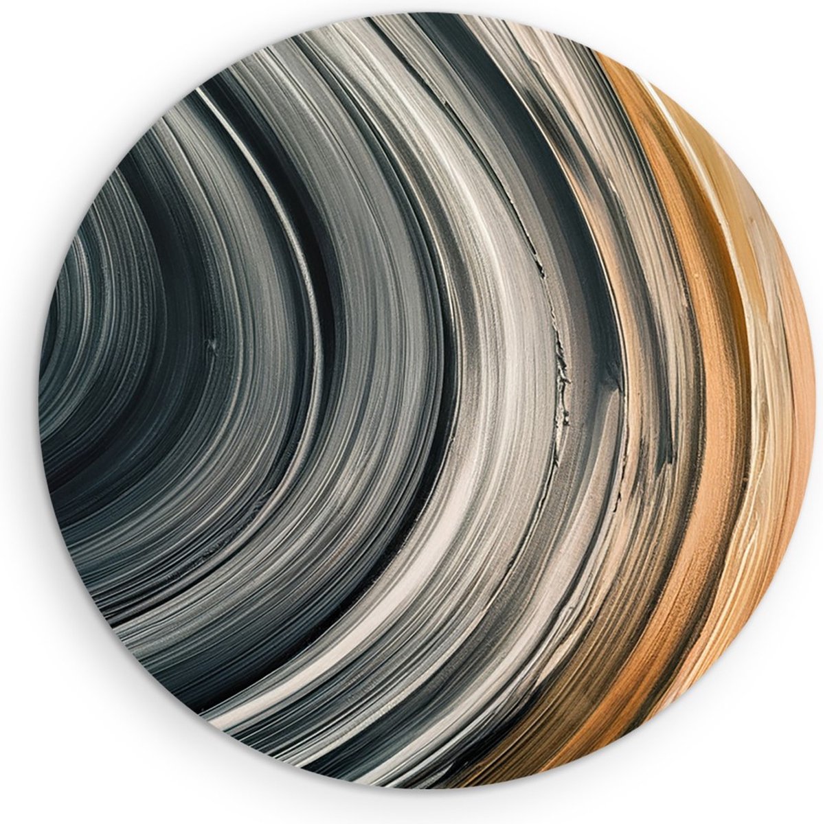 Saammp Muurcirkel Hout - Gekleurde cirkels - Abstract - Ø 70 - Wandcirkel - Wanddecoratie Cirkel - Muurdecoratie Woonkamer - Slaapkamer decoratie - Rond Schilderij