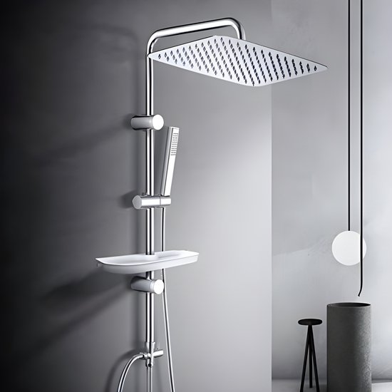 FORM&STYLE Regendoucheset Bahama met 1 straalsoort incl. omsteller ø20 cm chroom kopen