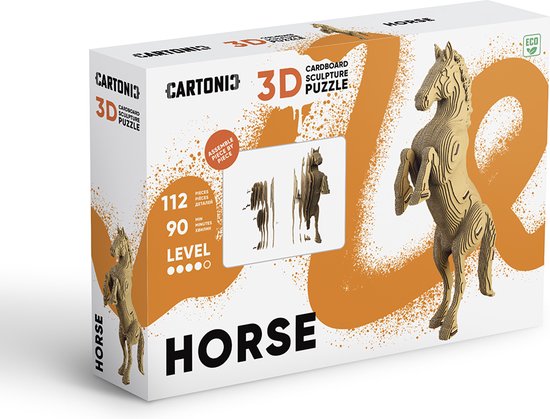 Cartonic - CHEVAL - Puzzle 3D - Puzzles - DIY- Enfants et adultes