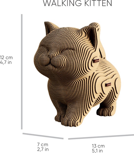 Cartonic - TRIO DE CHATONS - Puzzle 3D - puzzles - DIY- enfants et adultes