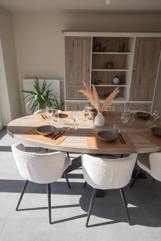 ZICZAC - Set de table TOGO - Lot de 6 - Double face - Simili cuir - 33x45 cm, indiantan