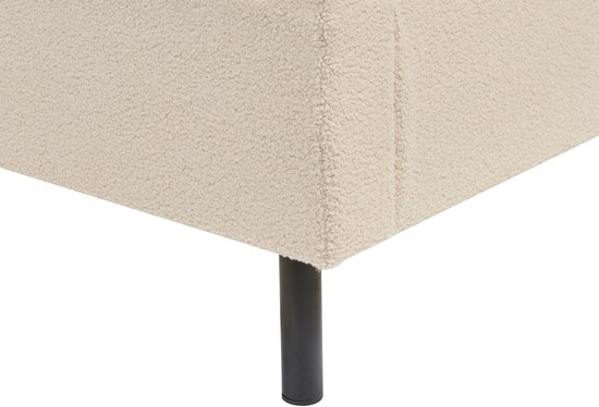 VILETTE - Lit double - Beige - 180 x 200 cm - Bouclé