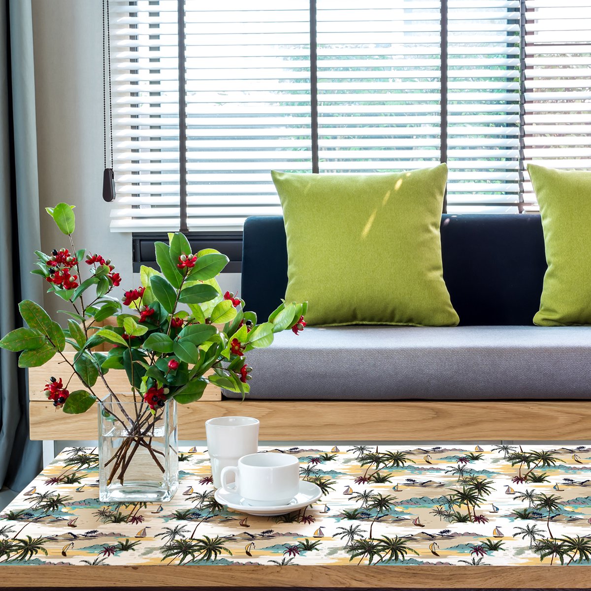 Ambiance Sticker Sticker met tropisch meubelmotief, Tumata, 60 x 90 cm Multi color