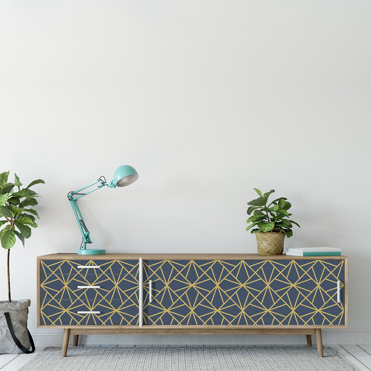 Ambiance Sticker Scandinavische meubelsticker, Ingegerd-stijl, 60 x 90 cm Multi color