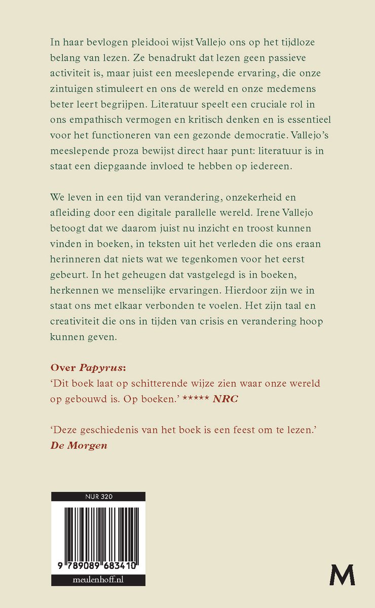 Uit liefde voor het lezen - back cover