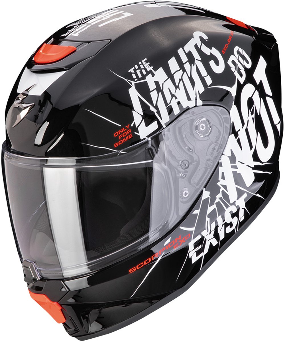 Scorpion Exo-JNR Boum Black-White M - Maat M - Helm
