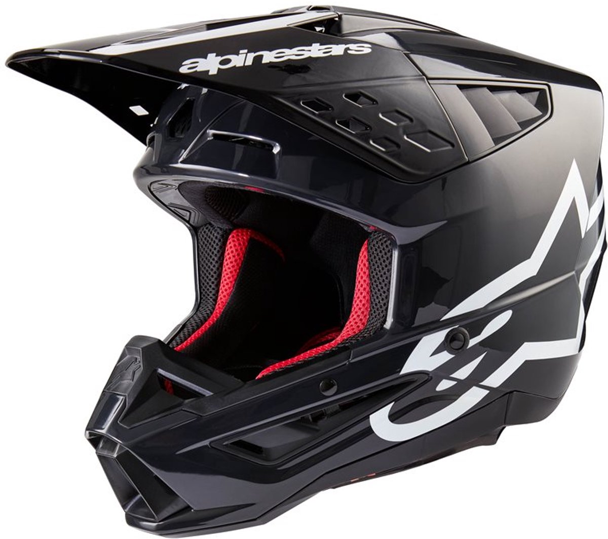 Alpinestars S-M5 Corp Helm Ece 22.06 Donkergrijs Glanzend - Helm