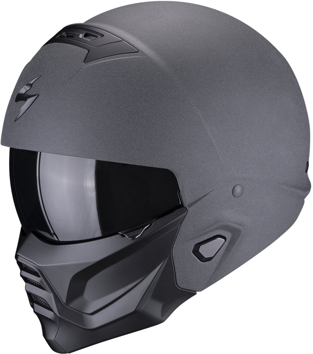 Scorpion Exo-Combat II Graphite Donkergrijs Jet Helmet - Helm