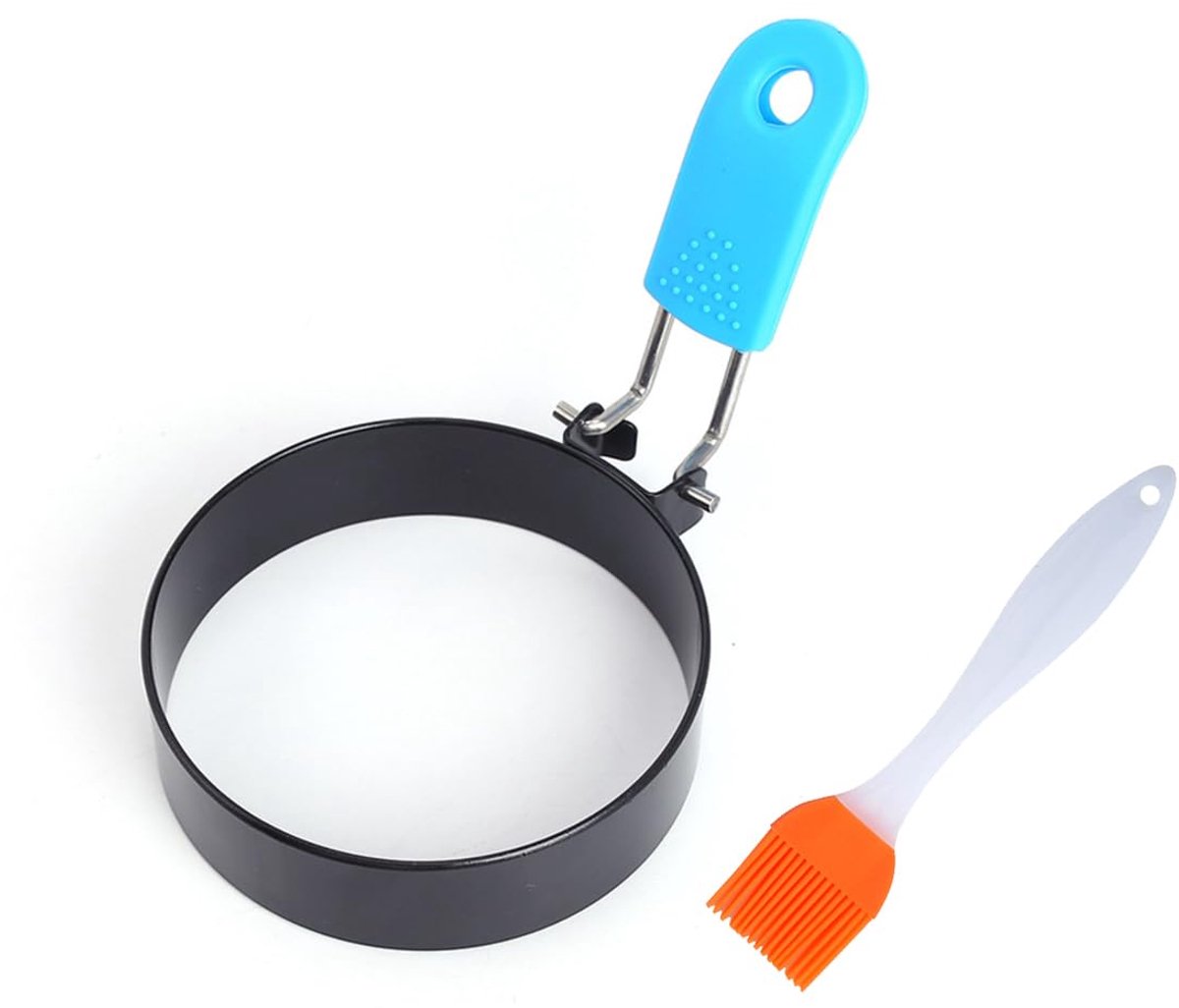 My Ninki ® Roestvrijstalen Eivorm Met Siliconen Handvat Voor Perfecte Spiegeleieren En Meer Keukencreaties