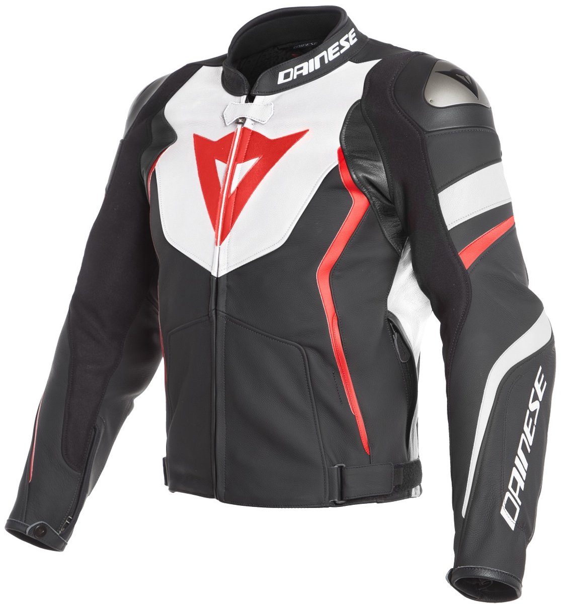 Dainese Avro 4 Jas Zwart Mat Wit Fluo Rood - Maat 46 - Jas