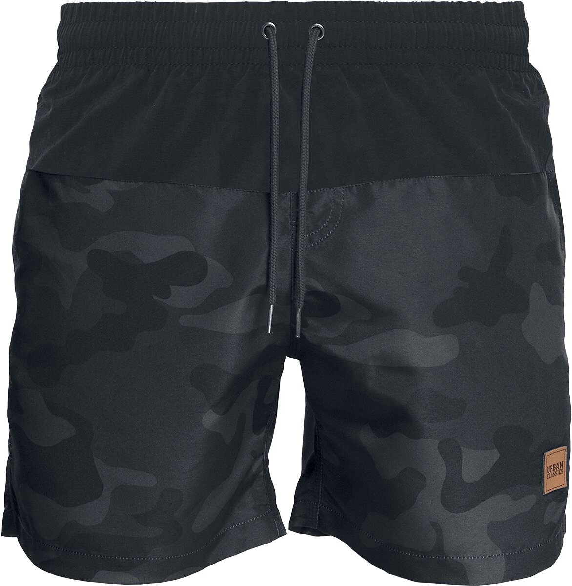 Urban Classics Block Swim Heren Zwembroek donkercamouflage/ XL Zwart