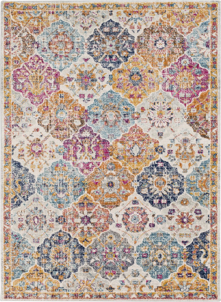 SURYA Ines vloerkleed vintage oosters oranje