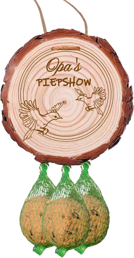 Vogelhuis Hout Vogelvoederhuis Boomschijf Klein Grappig Cadeau-idee Tuin Verjaardag Cadeau-idee - Beste Oma Opa Geschenken