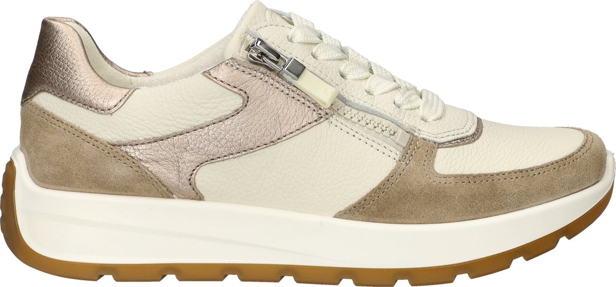 Ara New York dames sneaker - Beige wit - Maat 42