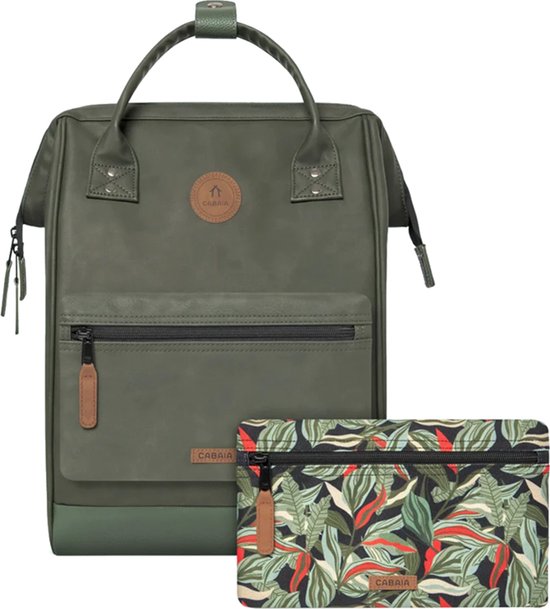 Cabaia laptoprugzak / Rugtas / Schooltas - 13 inch - Adventurer Medium - Groen