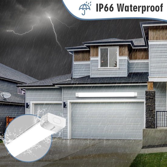 Waterdichte LED plafondlamp 120cm 60W 6000 lm IP65 4000K