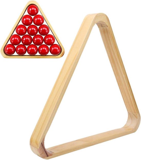 Houten Biljart/Snooker Ballenrek - Driehoek & Ruit Opties van Merkloos — afbeelding 2