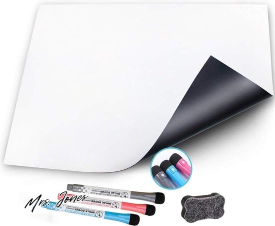 Mme. Tableau d'affichage flexible blanc lavable à sec Jones Droog Board - A3 .