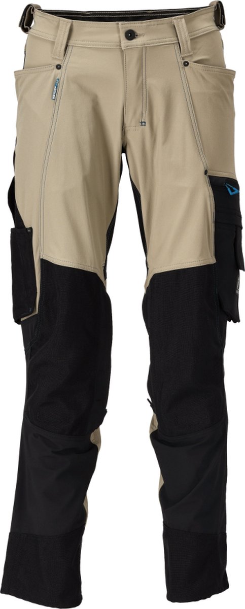 Mascot Advanced Broek met kniezakken 23179-311 - lichtkhaki/zwart - C47 - 76