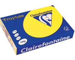 Clairefontaine Trophée Intens, gekleurd papier, A4, 120 g, 250 vel, zonnebloemgeel