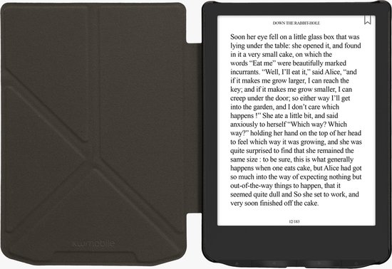 kwmobile e-reader hoesje geschikt voor Pocketbook Verse / Verse Lite / Verse Pro / Color / Vivlio Light/Light HD hoes - Ereader flip case met standaard - E reader cover van kunstleer - In zwart / meerkleurig van kwmobile — afbeelding 4